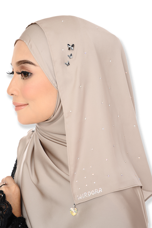 Wirdora Satin Shawl Hijab Quick Tutorial